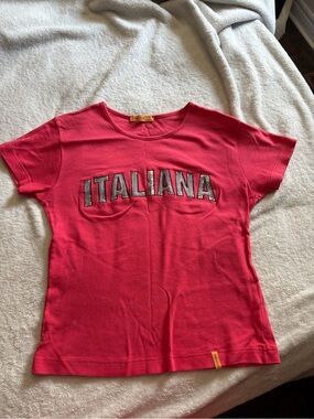 Italiana Graphic Tee - Pink